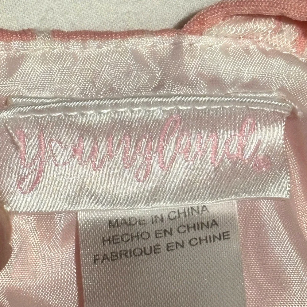 Youngland Toddler‎ Girls 3T Pink White Floral Lace Tulle Dress Special Occasion
